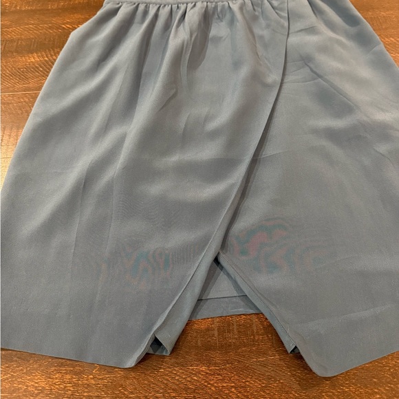 Madewell Silk Sandstar Dress Blue Hematite Wrap Tulip Mini Size 4 - Picture 6 of 9